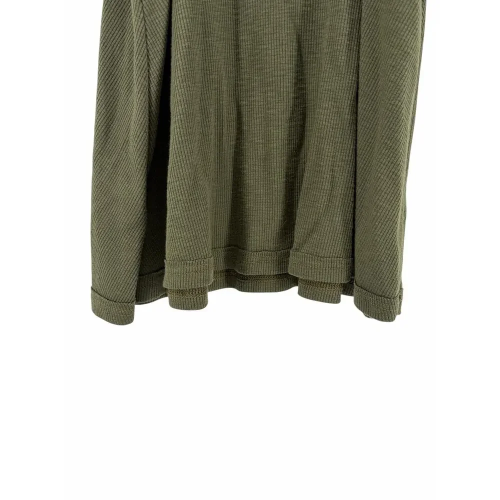 Free‎ People Army Green Knit Tank Top Women's XS Boho Minimalist Sleeveless
